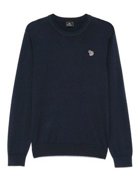 Maglione con logo zebrato