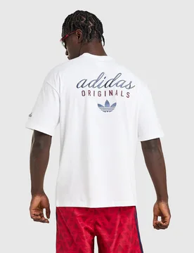 Mens Stack Logo T-Shirt - Bianco, bianco bianco Uomo taglia L - Adidas - FashionsVida