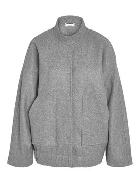 Bomberjacke - NMHALSTON L/S BOMBER JACKET WVN NOOS - XS bis L - für Damen - Größe L - grau - Frauen - female