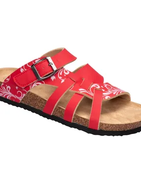 Bequem-Klettpantolette "Iris" rot 38 Damen - wonderwalk - FashionsVida