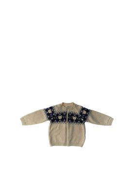 Cardigan con zip SABBIA 076/12M