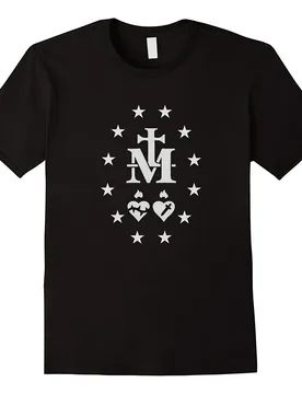 Catholic Virgin Mary Sacred Heart Miraculous Medal T-Shirt 100% Cotton O-Neck Summer Short Sleeve Casual Mens T-shirt Size S-3XL - Aliexpress - FashionsVida