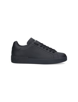 Men's Calf Leather Sneakers with Contrast Leather Lining