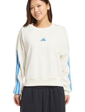 Essentials 3 stripes sudadera mujer Blanco (XXL)