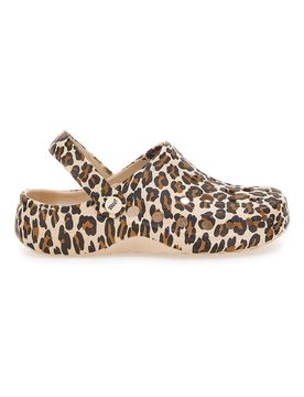 Zoccoli Clogs Con Trama Animalier 6 41