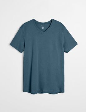 T-shirt basic in cotone - indaco