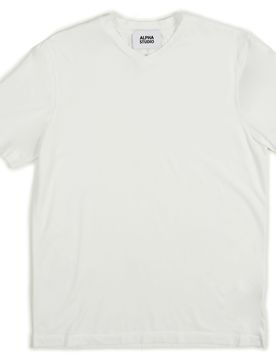 T-shirt Scollo A V M/m Ice Cotton AU-5336A 1210 BIANCO