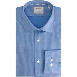 Camisa de hombre de vestir regular con estructura a rayas