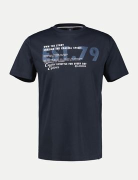Lerros T-Shirt mit Print Blau L