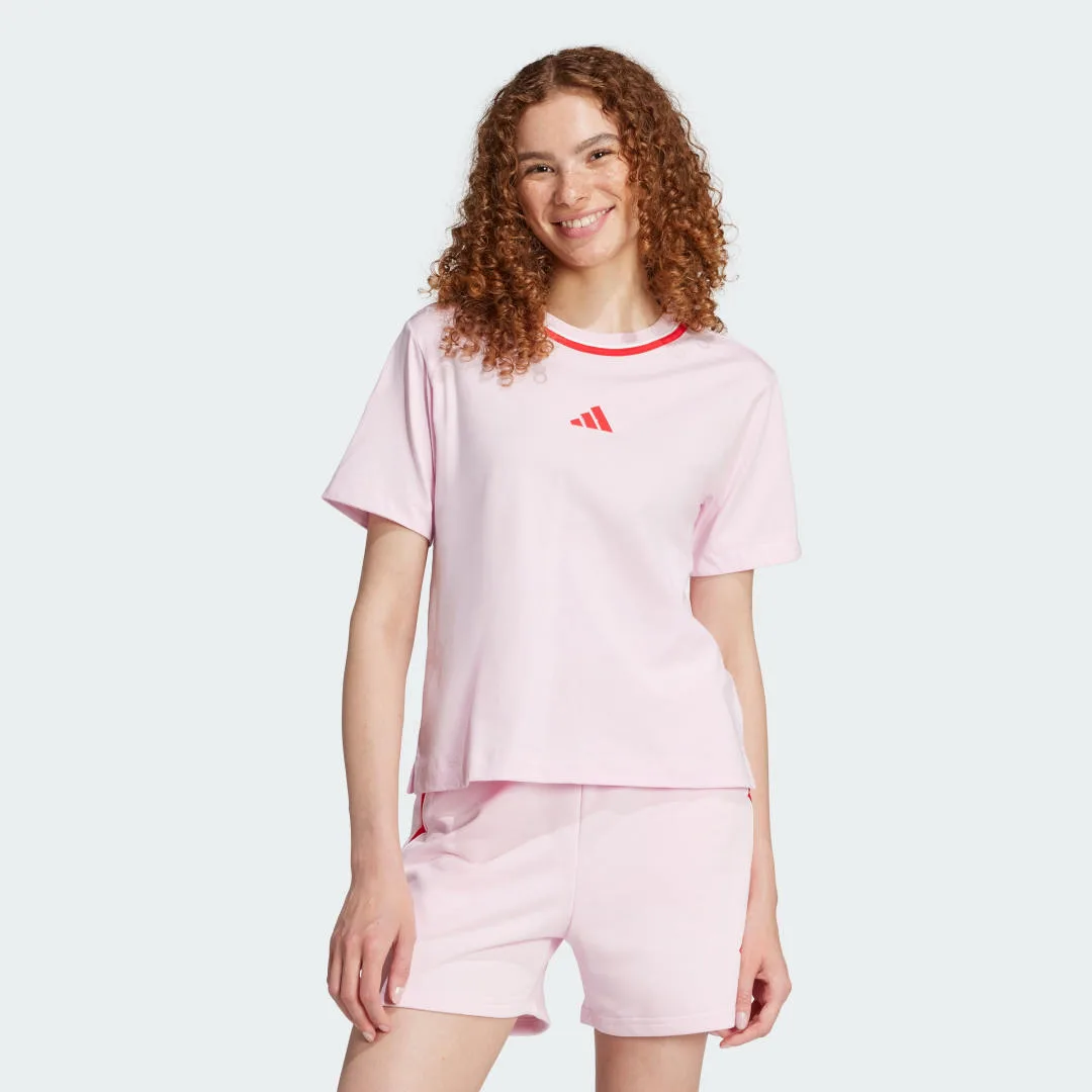 T-shirt Essentials Color Pop Cotton XL Clear Pink - Adidas - FashionsVida
