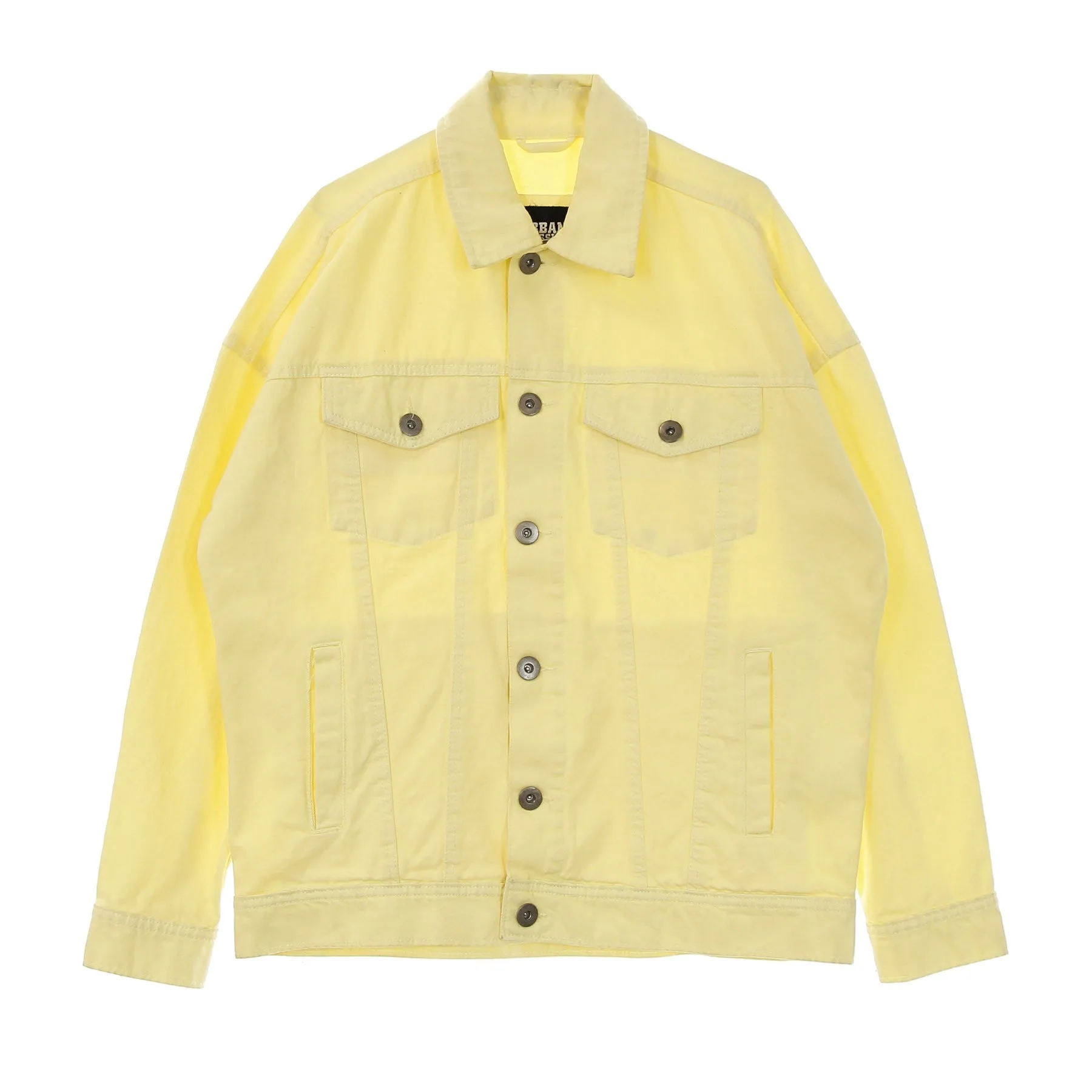 Giubbotto Jeans Uomo Oversize Garment Dye Jacket Powder Yellow - Urban classics - FashionsVida