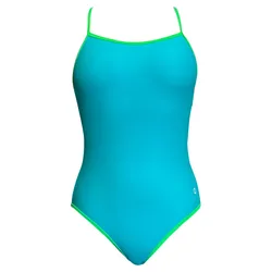 Labuan Tie Back Swimsuit Aqua 38 Women