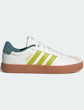 Scarpe VL Court 3.0 40 2/3 Core White / Preloved Lime / Preloved Teal - Adidas - FashionsVida