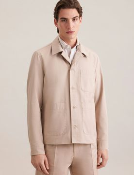 Regular Jacke Uni Beige L