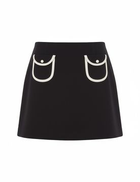 Gonne casual donna - agnes minigonna taschine punto milano - marrone