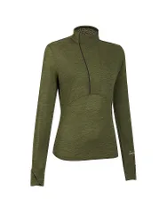 Zipshirt funzionale da donna Alexandra verde scuro 42