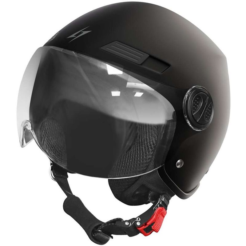 Casco Moto Jet RIDE SOLID Nero Opaco taglia M