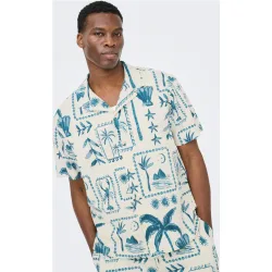Only & Sons - Camisa de hombre de manga corta con estampado