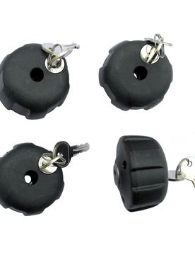 Pomelli antifurto con chiave 4 pezzi art. 365/4