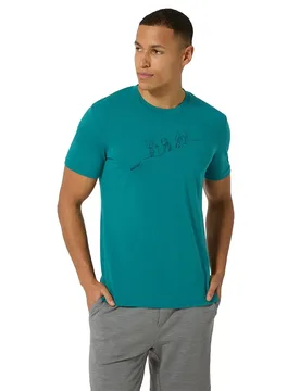 Maglietta A Maniche Corte Hiking Regular Fit Pacific / Blueberry L - super.natural - FashionsVida