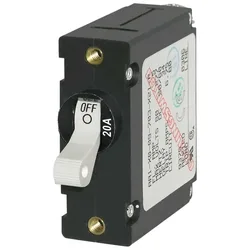 Ac/dc Single Pole Magnetic World Circuit Breaker Switch 20a White One Size unisex