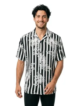 Chemise à Manches Courtes Resort Black XL