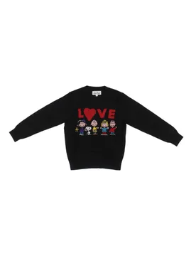 Bambina maglia prc0001 00447i 00l princess peanuts love nero - MC2 SAINT BARTH - FashionsVida