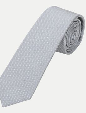 Krawatte Picote 6 cm Grau
