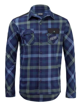 Camicia A Maniche Lunghe Farini Navy / Garden