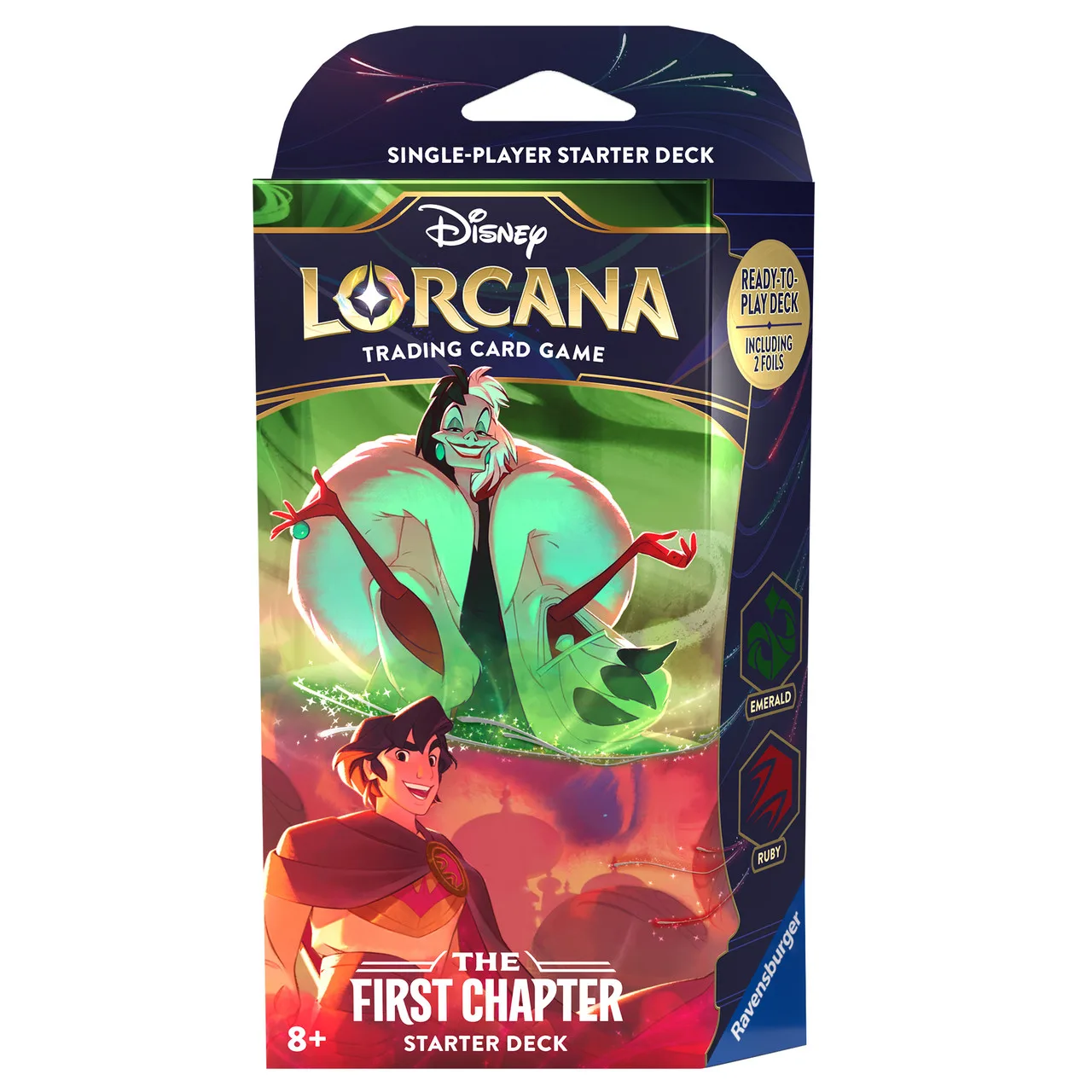 Disney Lorcana: The First Chapter Starter Deck - Emerald & Ruby (Cruella & Aladdin) - Ravensburger - FashionsVida