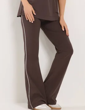 Women's Tall Striped Flare Leggings Pants in Chocolate Size: 16L - Chocolate - Size: 16L - Long tall sally - FashionsVida