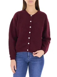 Cardigan misto alpaca BORDEAUX L