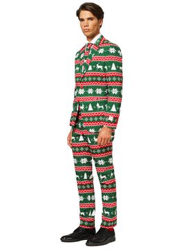 Suits grünes Weihnachts-Herrenkostüm - male