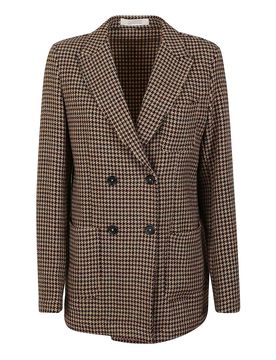 Giacca blazer in lana fantasia