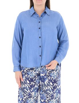 Camicia in lyocell AZZURRO OXFORD 49