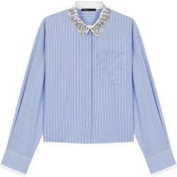 Camisa de mujer de rayas con manga larga