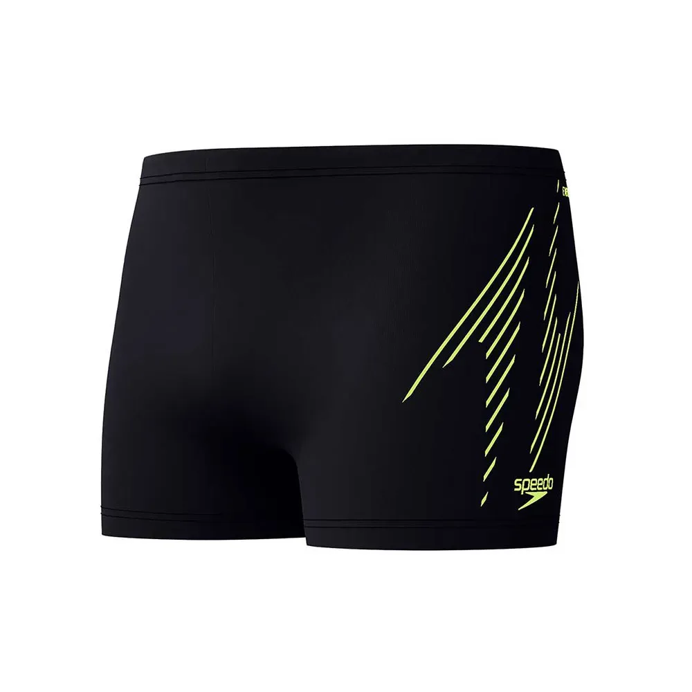 Hyperboom Placement Swimming Boxer Black / Hyper Yellow UK 38 Men - Speedo - FashionsVida