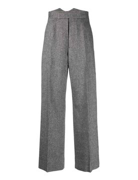 Pantaloni a vita alta in lana