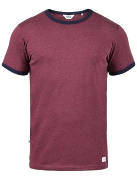 Solid Camiseta 'Manoldo' burdeos