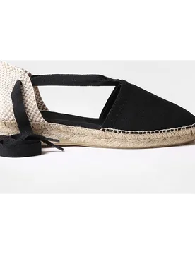 Alpargatas de cuña de mujer de tejido con cintas - Toni Pons - FashionsVida