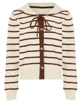 NAEMI Cárdigan crema / marrón