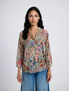 XS RAGLAN RUFFLE NECK BLOUSE female - XS - FashionsVida
