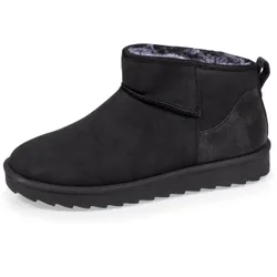 Bottines basses imitation fourrure Noir noir 40
