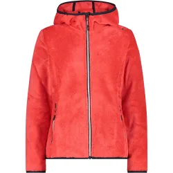Woman jacket fix hood forro polar mujer Rojo (40)