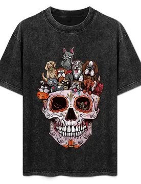Dogs Skull T-Shirt Sweat Resistant Workout Tee Shirt - Aliexpress - FashionsVida