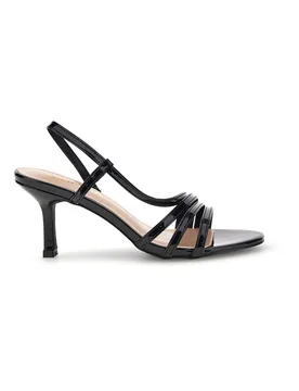 Sandali neri in vernice tacco medio cinturino P709 39 - FIRST LADY - FashionsVida