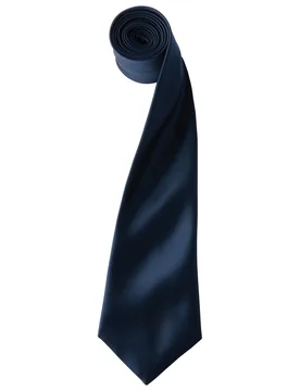 Unisex Adult Colours Satin Tie (Navy) - One Size - Premier - FashionsVida