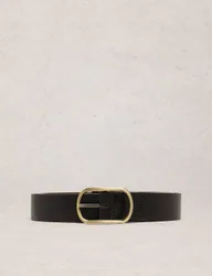 Leather Reversible Jeans Belt Black female