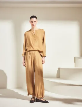 Pantalón de mujer balloon liso - Woman El Corte Inglés - FashionsVida