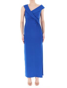 Abito con drappeggio BLU 4